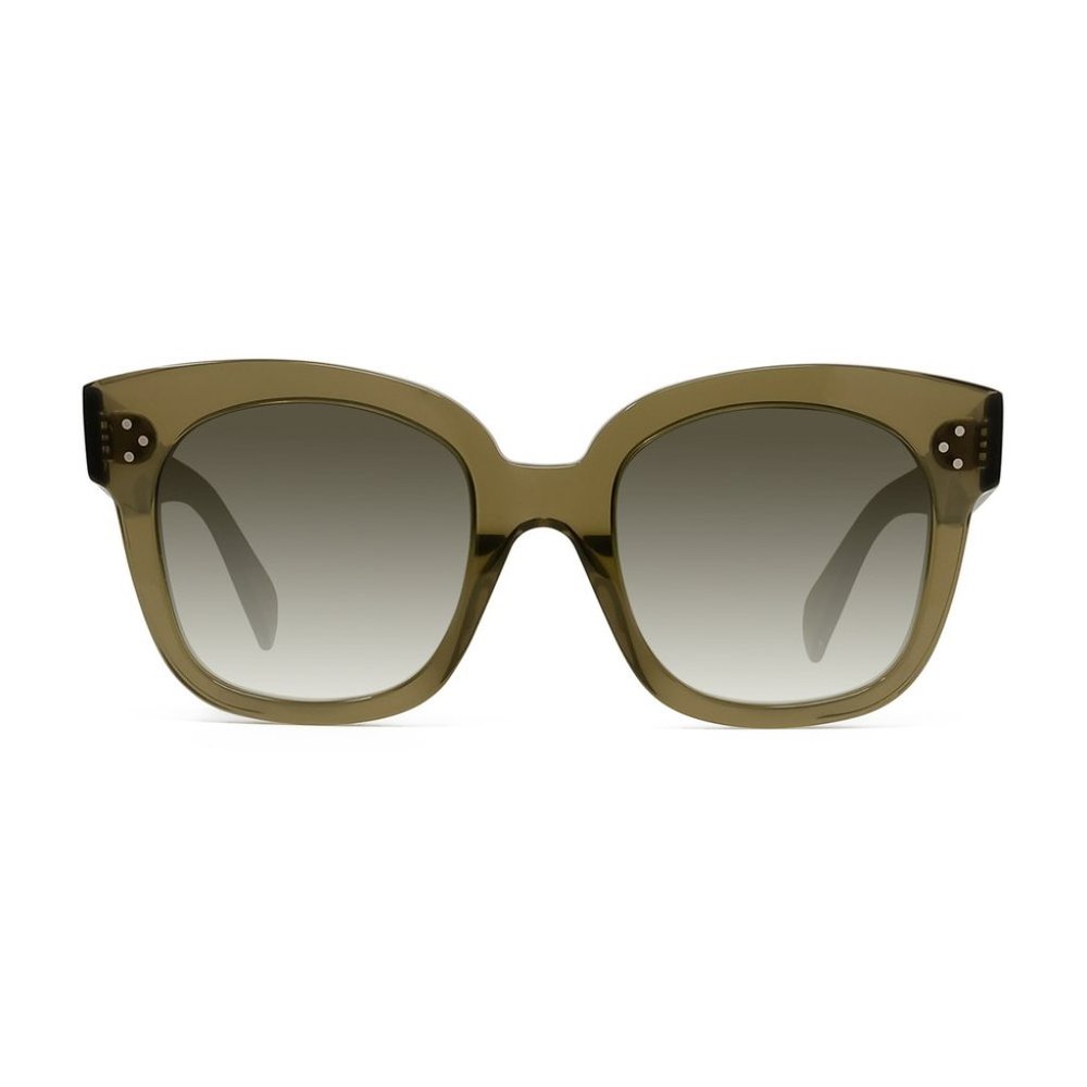 CELINE CL4002UN Acetate Shiny Opaline Khaki Brown/Olive Lens